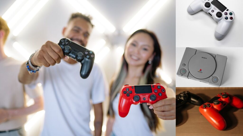 girl-boy-holding-black-red-wireless-controllers-can -you-play-pS3-games-ps5